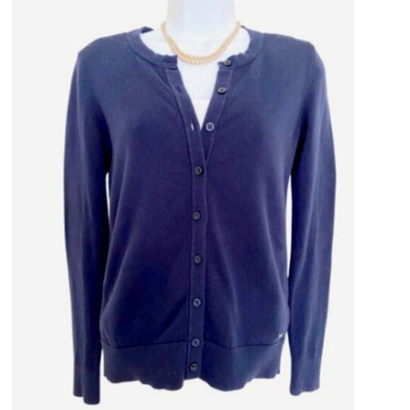 TOMMY HILFIGER Blue Embroidered Lace Cardigan, XS - Picture 11 of 11